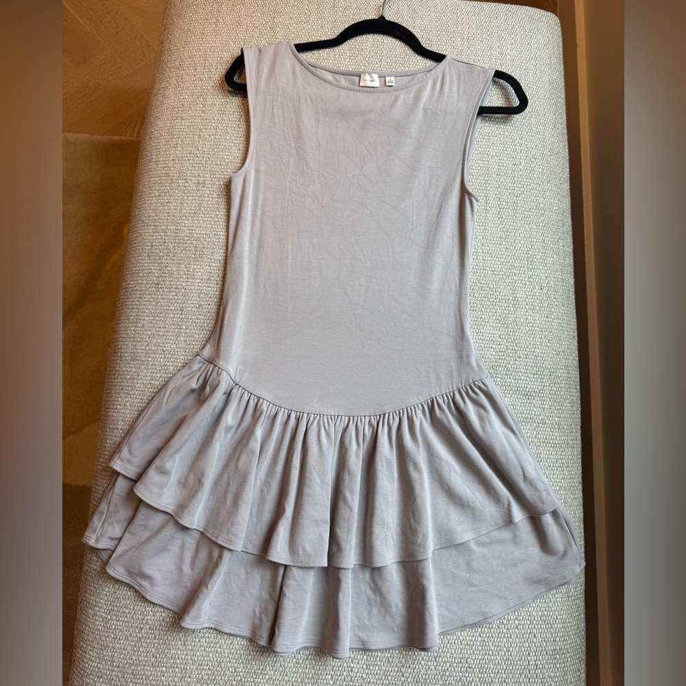 Aritzia Wilfred Mini Dress in ashen gray